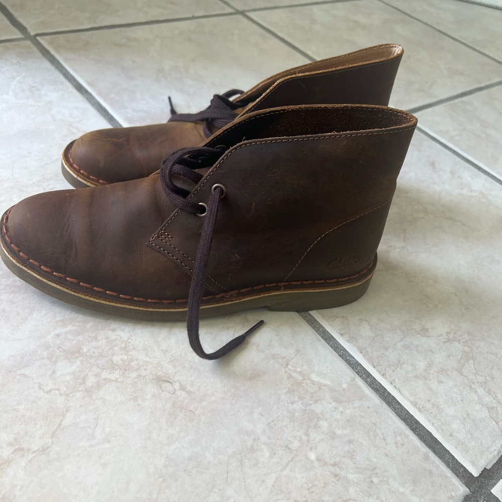 Clarks Brown Leather Boots